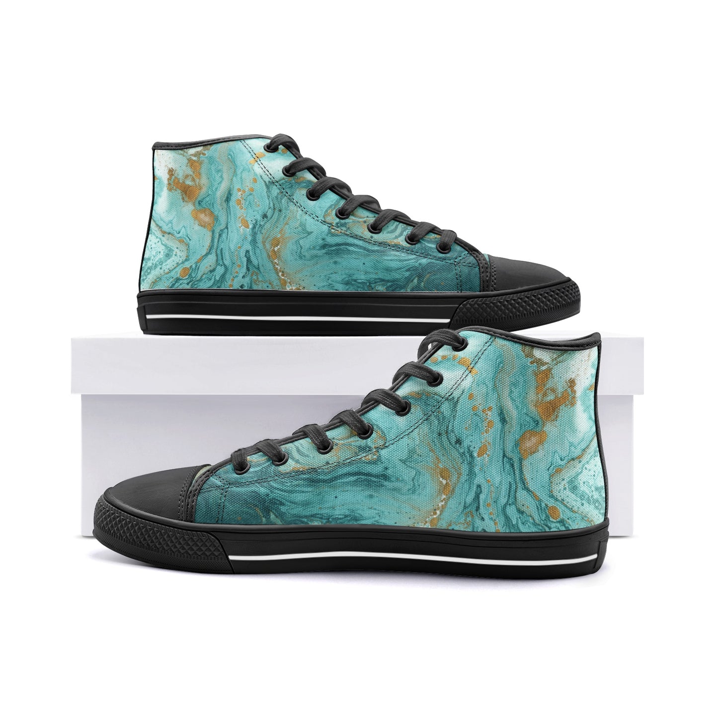 DEEP-Unisex High Top Canvas Shoes